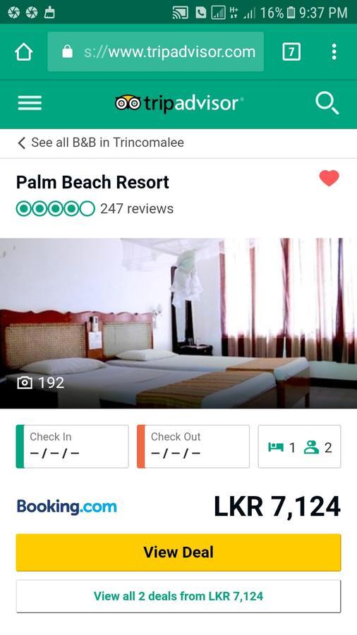 Palm Beach Resort Trincomalee Luaran gambar